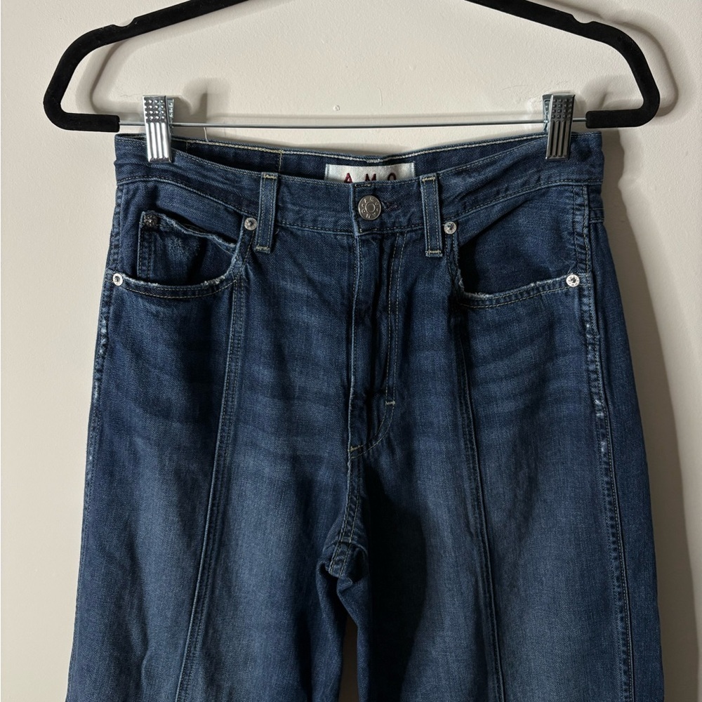 AMO Patsy Seamed Tapered Straight Leg Jeans Enchanted Wash - Picture 4 of 6